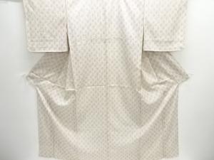 未使用品　駒絽麻の葉模様小紋着物